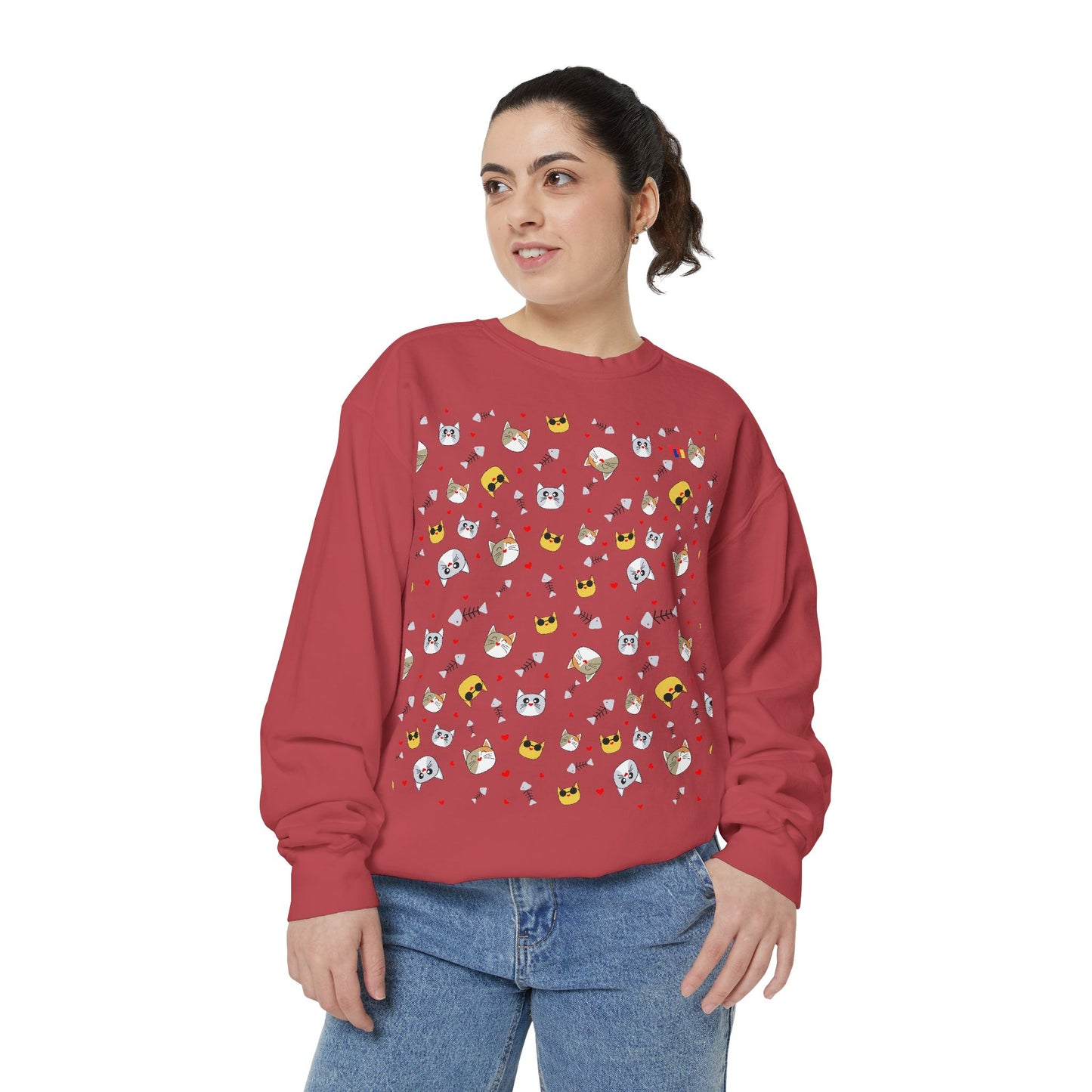 Adorable Cat Lover's Dream Sweatshirt - Ultra-Soft Garment-Dyed Comfort