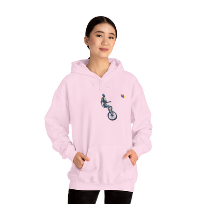 Unicyclist Art Hoodie - Cozy Unisex Sweatshirt, Perfect Everyday Casual Wear