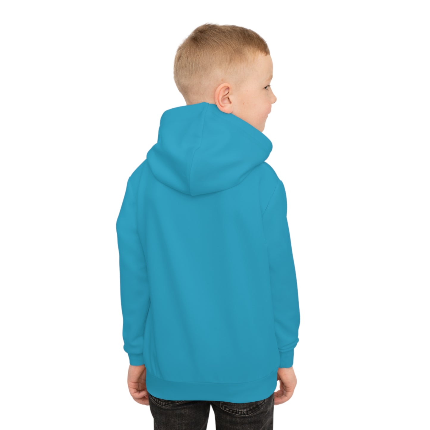 Vibrant Blue Kids Adventure Hoodie - Cozy Nature-Inspired Design