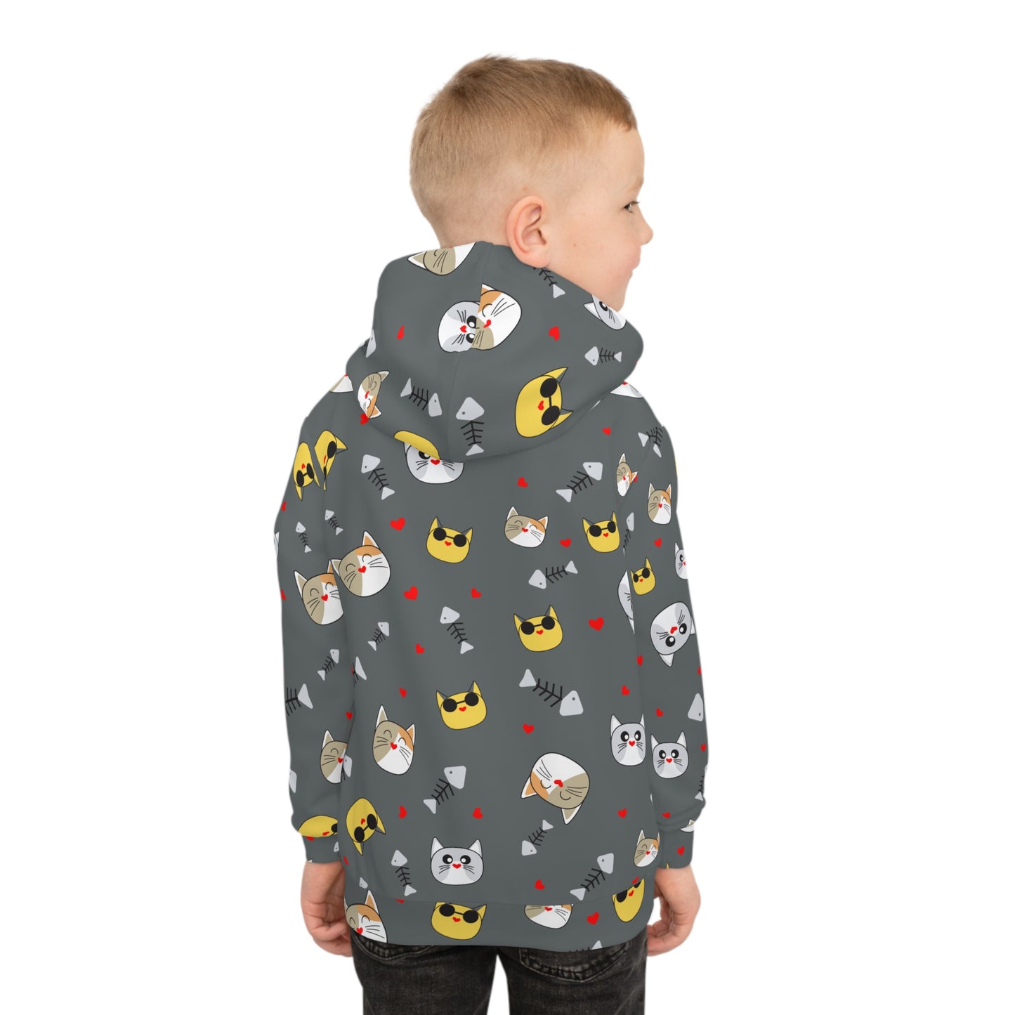 Dark Gray Kids Hoodie - Nature Design | Cozy Children's Pullover for Boys & Girls