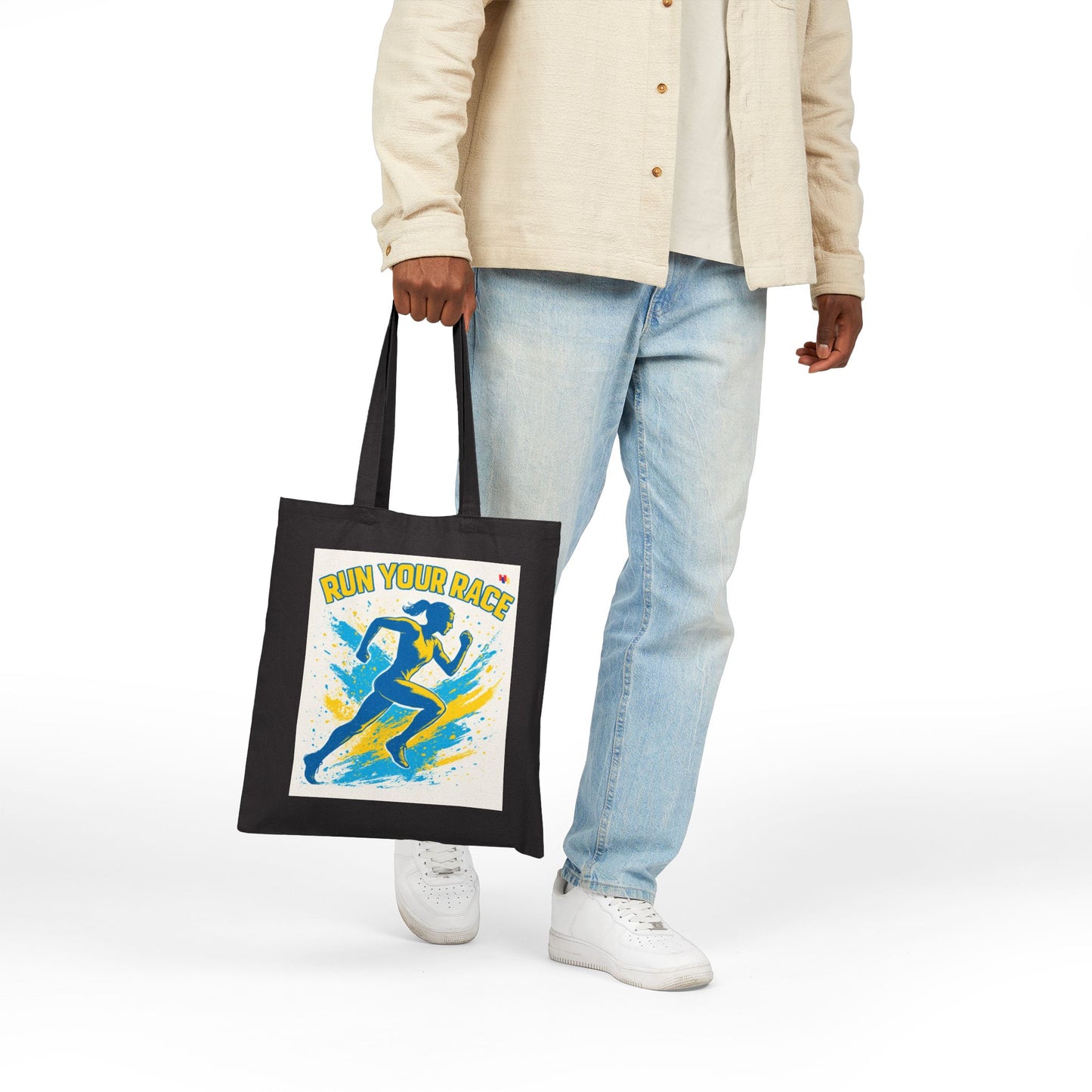 Premium Cotton Canvas Tote Bag - Eco-Friendly Reusable Shopping Bag