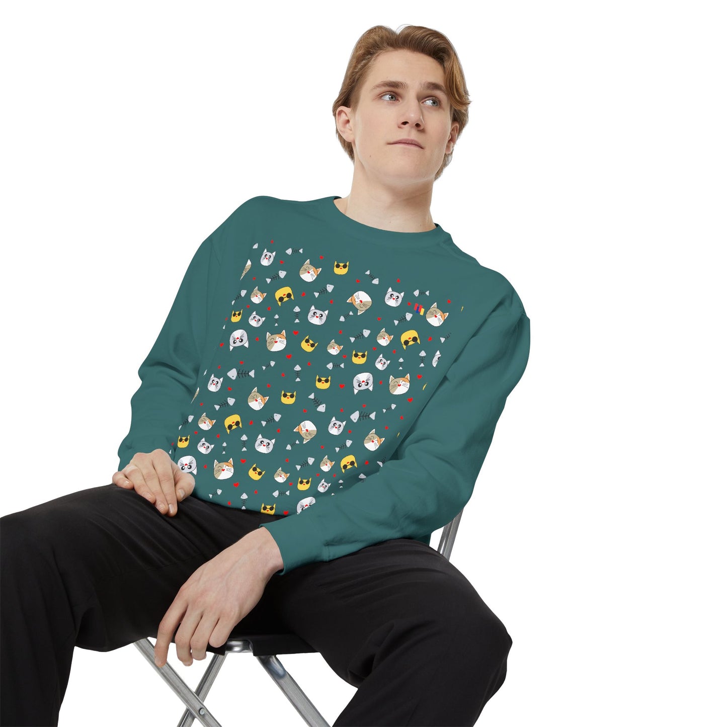 Adorable Cat Lover's Dream Sweatshirt - Ultra-Cozy Unisex Design