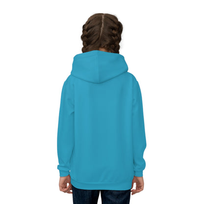 Vibrant Blue Kids Adventure Hoodie - Cozy Nature-Inspired Design