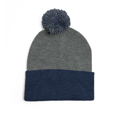 Premium Embroidered Pom-Pom Winter Beanie - Cozy Knit Cap for Ultimate Warmth & Style