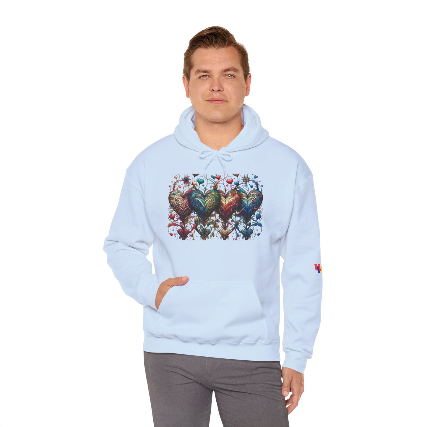 Love-Struck Hearts Hoodie - Ultra-Soft Unisex Comfort That Steals Hearts