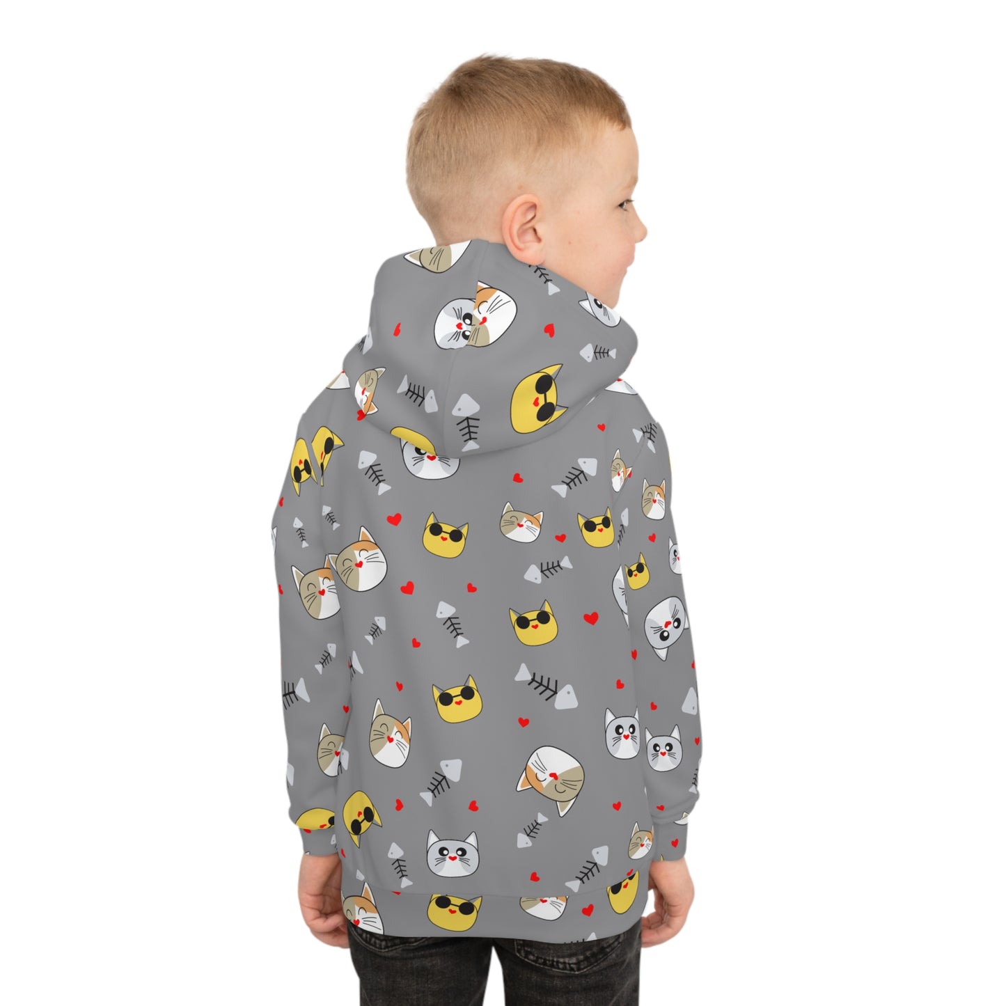 Light Gray Kids Hoodie - Nature-Inspired Design | Cozy Pullover