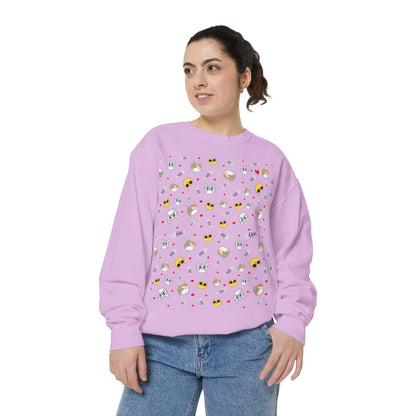Adorable Cat Lover's Dream Sweatshirt - Ultra-Soft Garment-Dyed Comfort