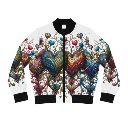 Colorful Heart Bomber Jacket - Turn Heads & Steal Hearts!