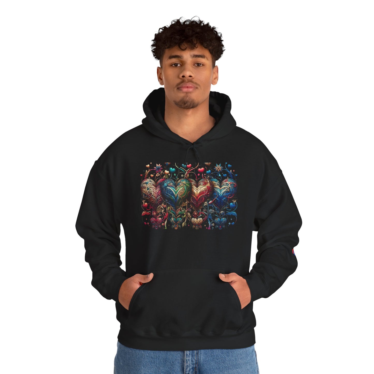 Love-Struck Hearts Hoodie - Ultra-Soft Unisex Comfort That Steals Hearts