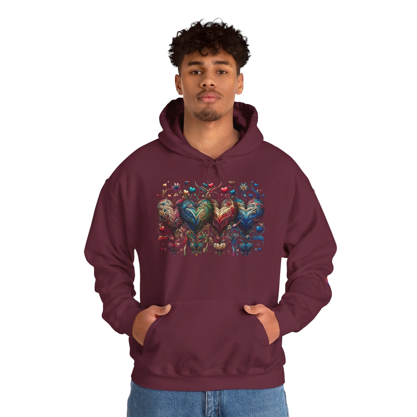 Love-Struck Hearts Hoodie - Ultra-Soft Unisex Comfort That Steals Hearts