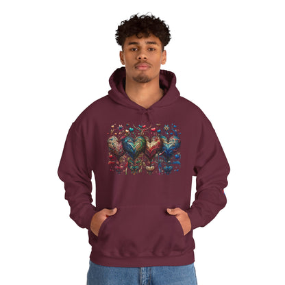 Love-Struck Hearts Hoodie - Ultra-Soft Unisex Comfort That Steals Hearts