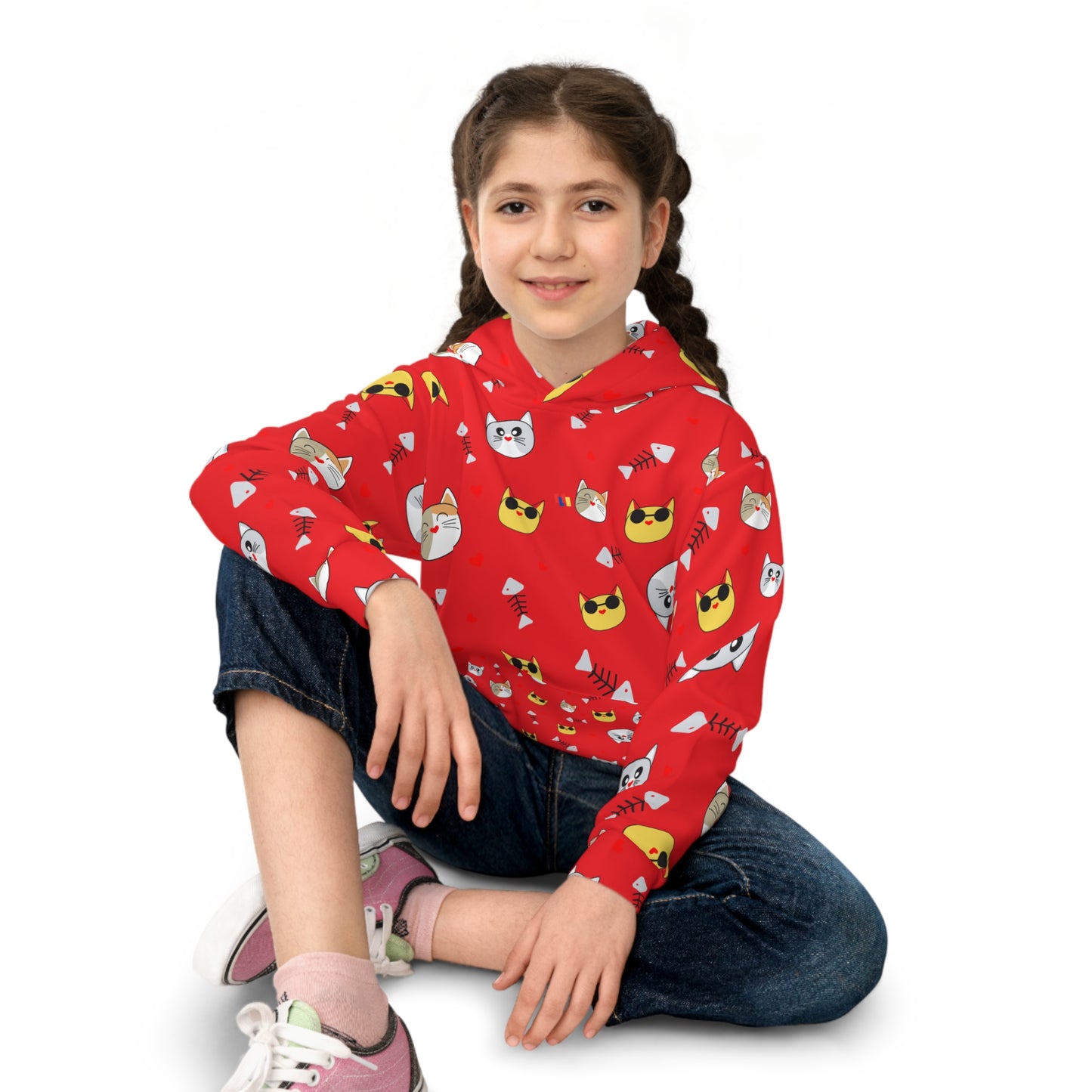 Red Obay Kids Nature Hoodie - Bright Red Children's Pullover