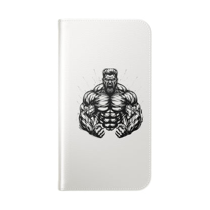 Champion's Motivational iPhone Flip Case | Inspirational Quote Phone Accessory for Fitness Enthusiasts