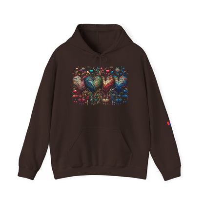 Love-Struck Hearts Hoodie - Ultra-Soft Unisex Comfort That Steals Hearts