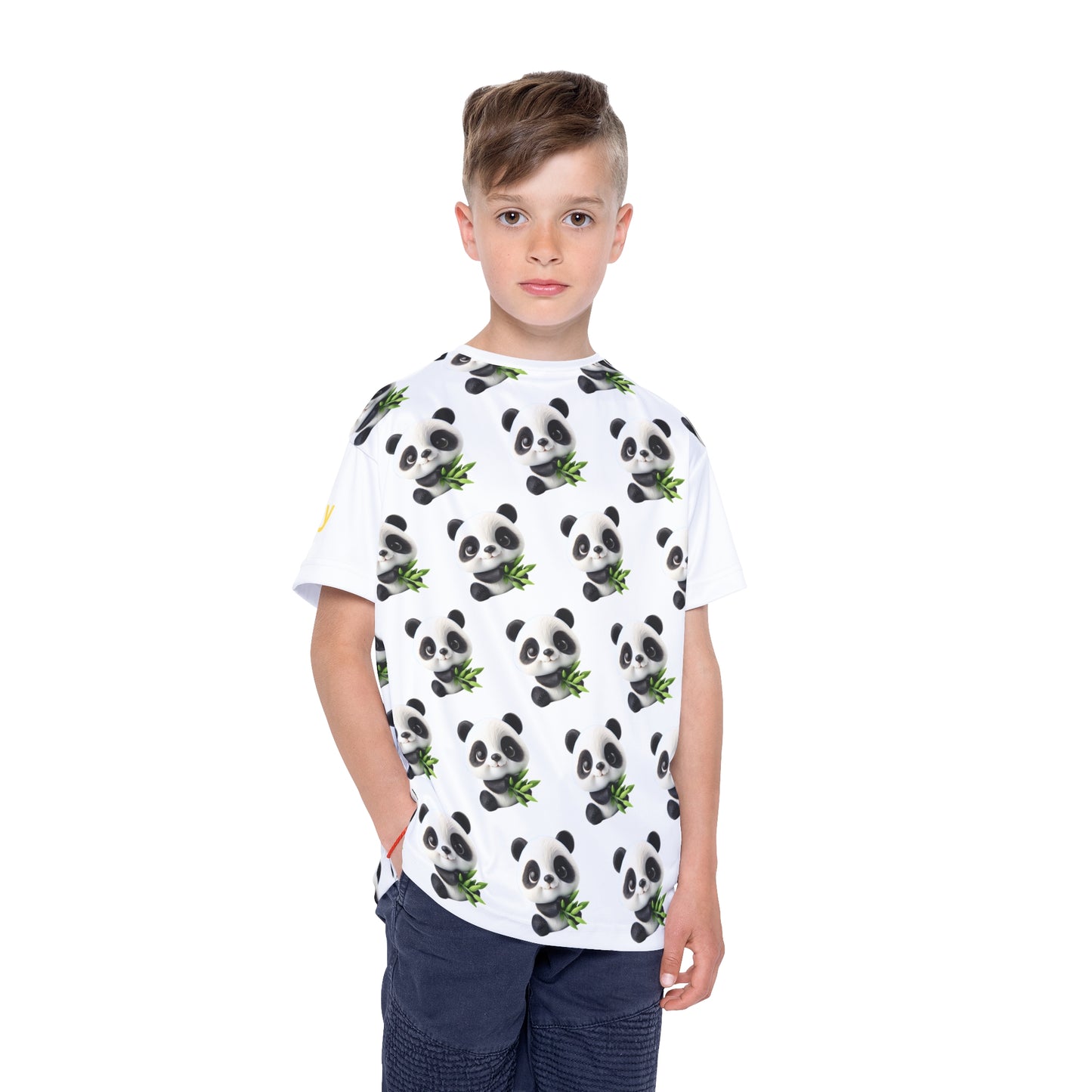 Panda Print Kids Sports Jersey - Adorable Athletic Tee for Playtime