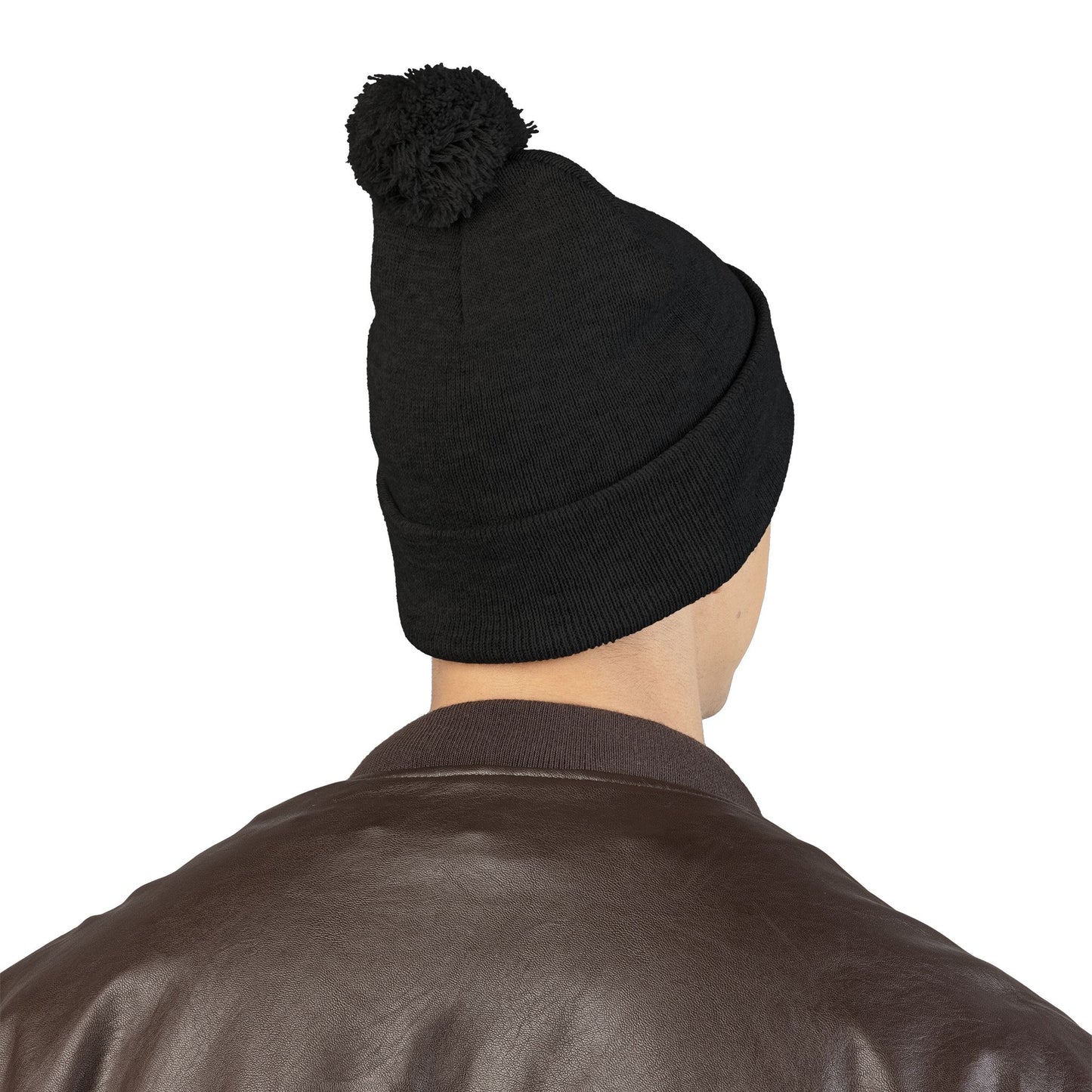 Premium Embroidered Pom-Pom Winter Beanie - Cozy Knit Cap for Ultimate Warmth & Style