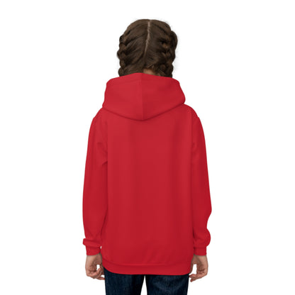 Adventure Awaits Kids Hoodie - Red Nature Design