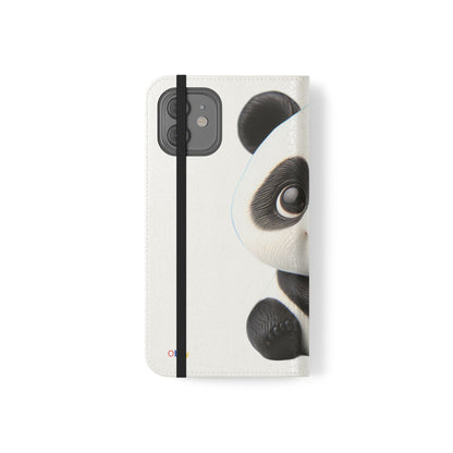 PandaPal Cute Panda Flip Case - Stylish Protection for Kids' Phones, Perfect Gift for Animal Lovers