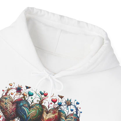 Love-Struck Hearts Hoodie - Ultra-Soft Unisex Comfort That Steals Hearts