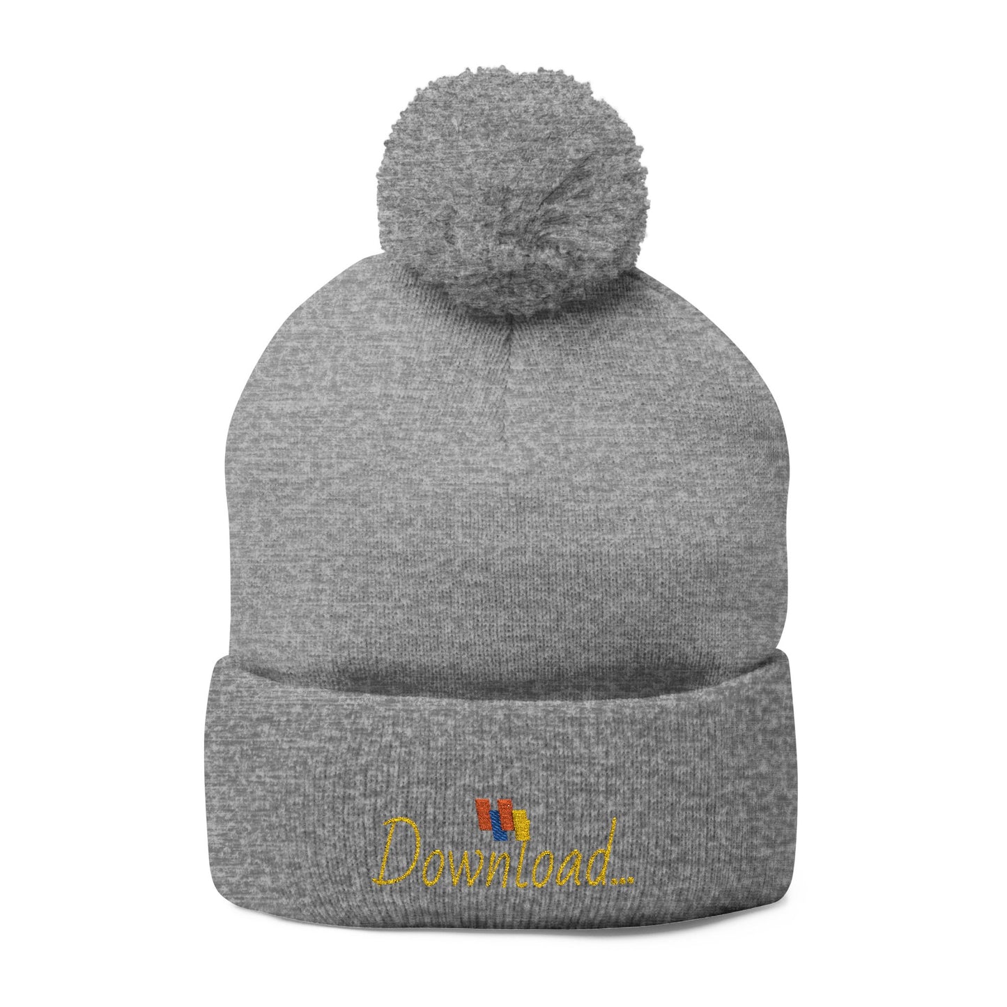 Premium Embroidered Pom-Pom Winter Beanie - Cozy Knit Cap for Ultimate Warmth & Style