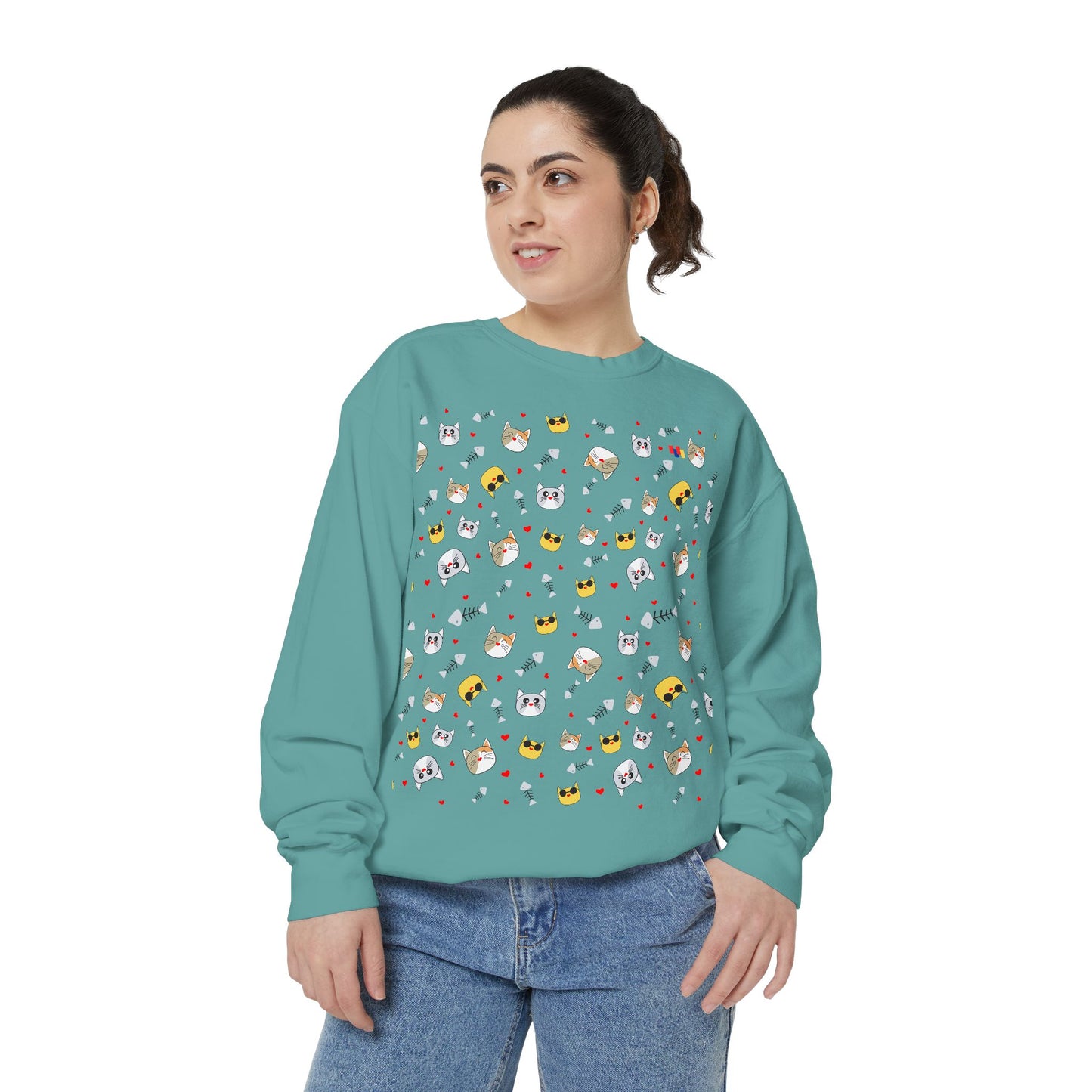 Adorable Cat Lover's Dream Sweatshirt - Ultra-Cozy Unisex Design