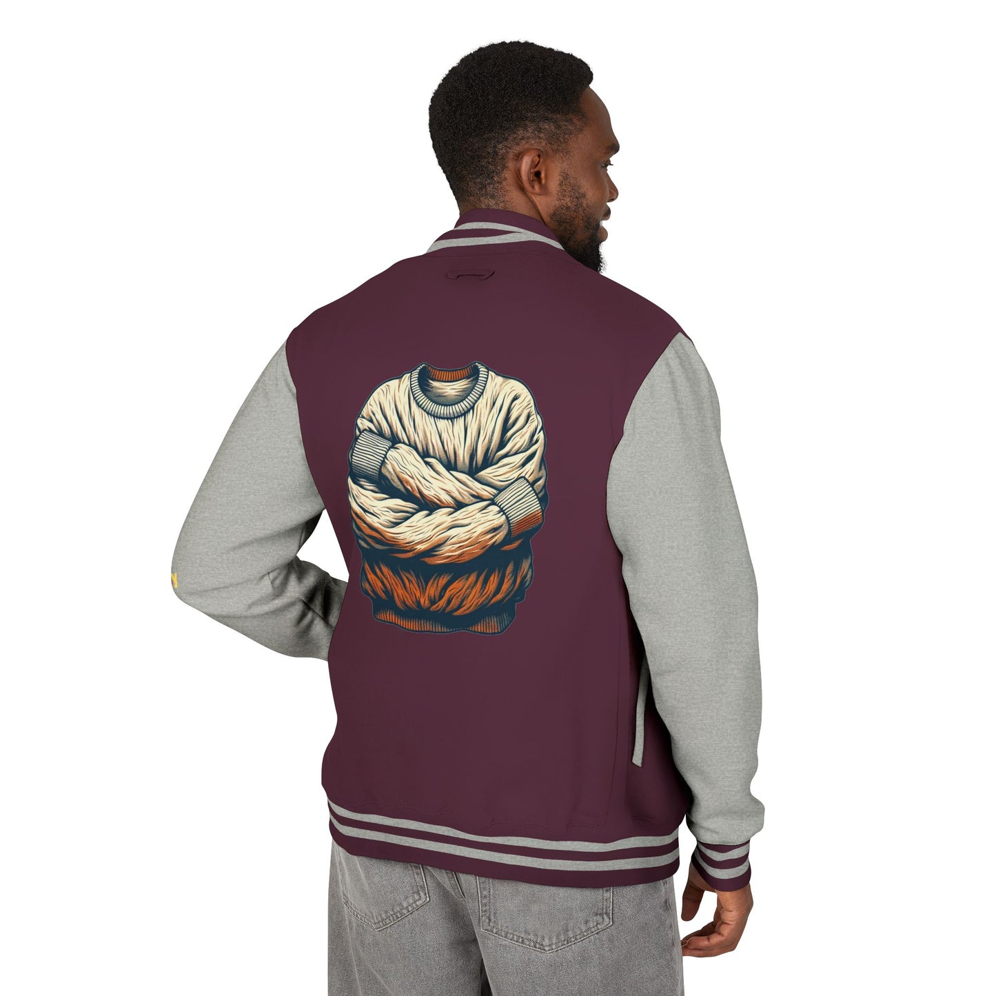 Premium Heavyweight Letterman Jacket - Vintage Athletic Style