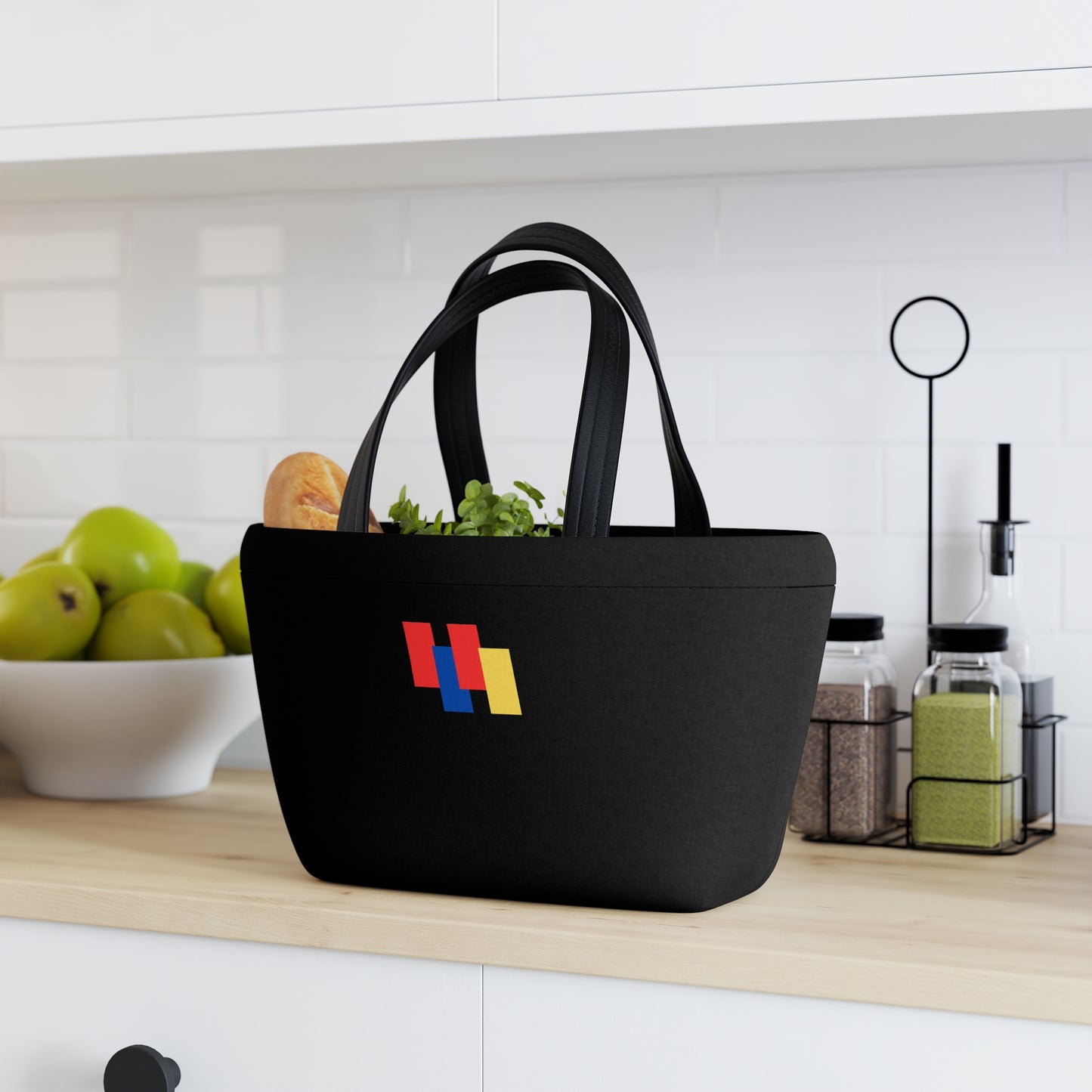 Sunflower Art Insulated Lunch Tote - Eco-Friendly, Colorful Design for Work & Kids' Picnics