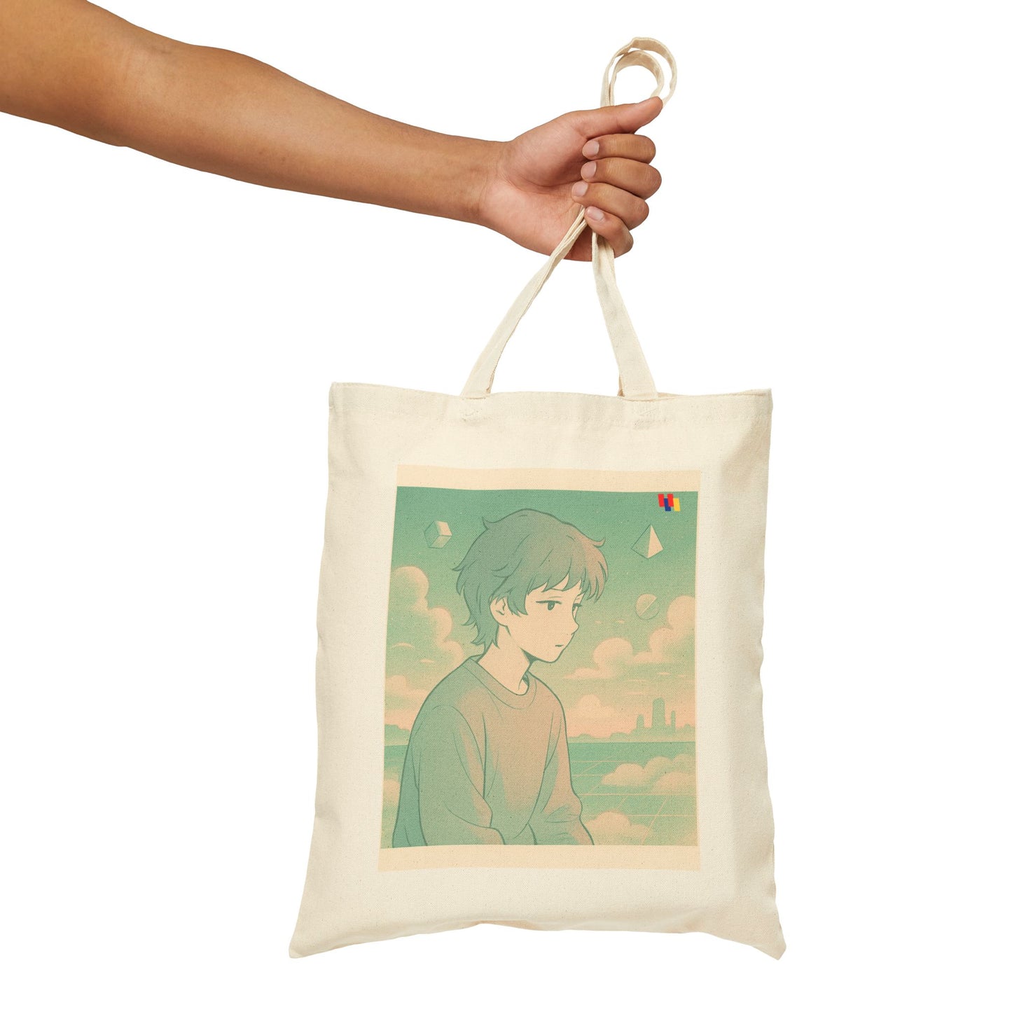 Premium Cotton Canvas Tote Bag - Eco-Friendly Reusable Shopping Bag