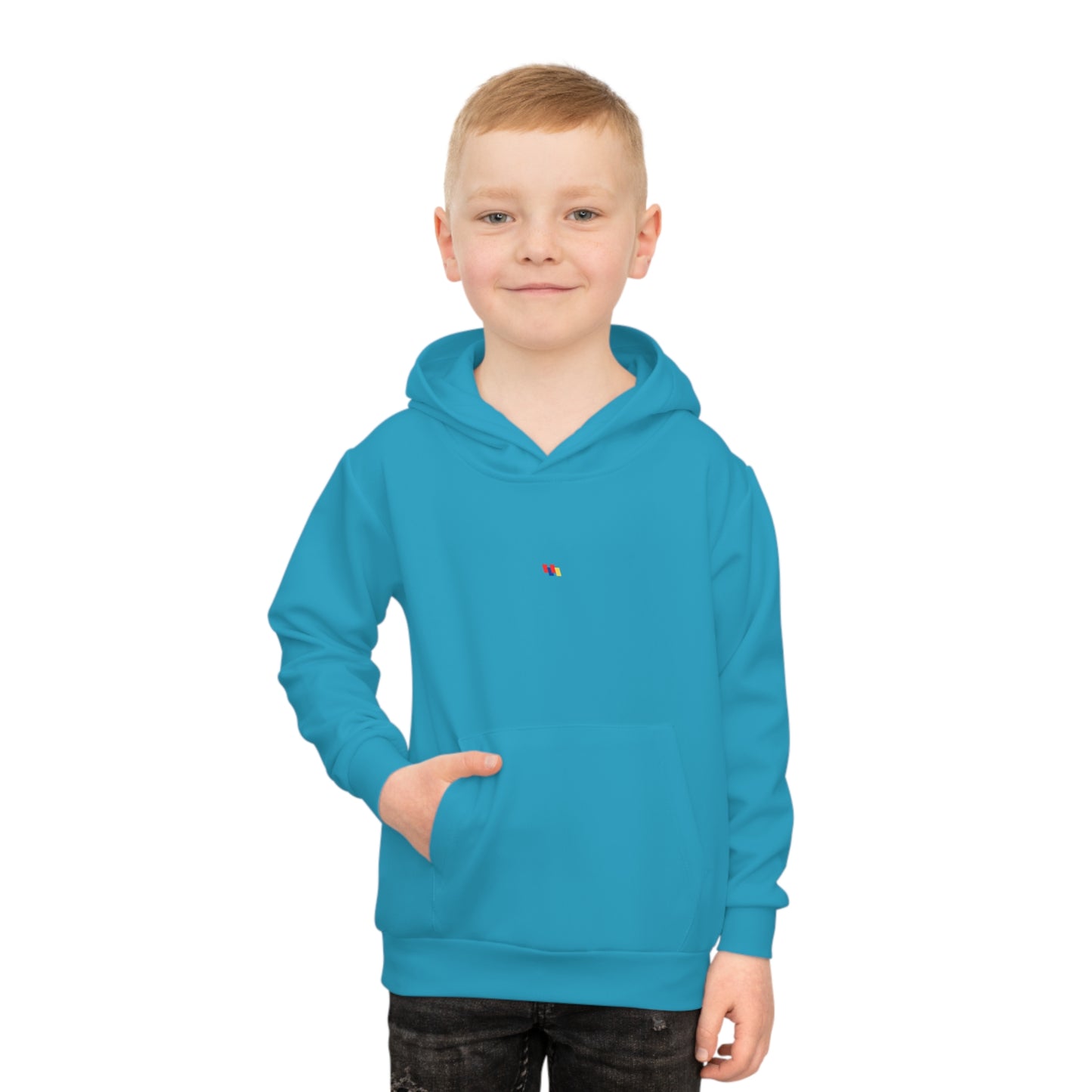 Vibrant Blue Kids Adventure Hoodie - Cozy Nature-Inspired Design