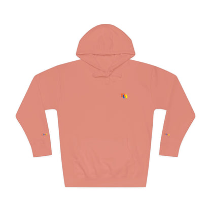 Obay Soft Peach Embroidered Fleece Hoodie | Cozy Unisex Layer for Spring Style & Everyday Comfort