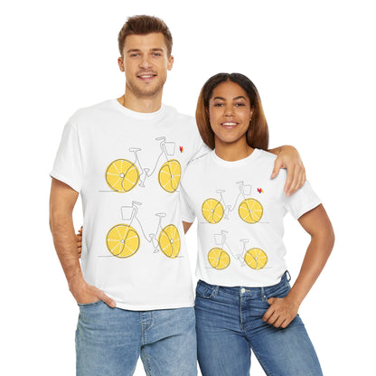 Lemon Bicycle Unisex Heavy Cotton Tee - Fun Graphic Shirt for Cyclists