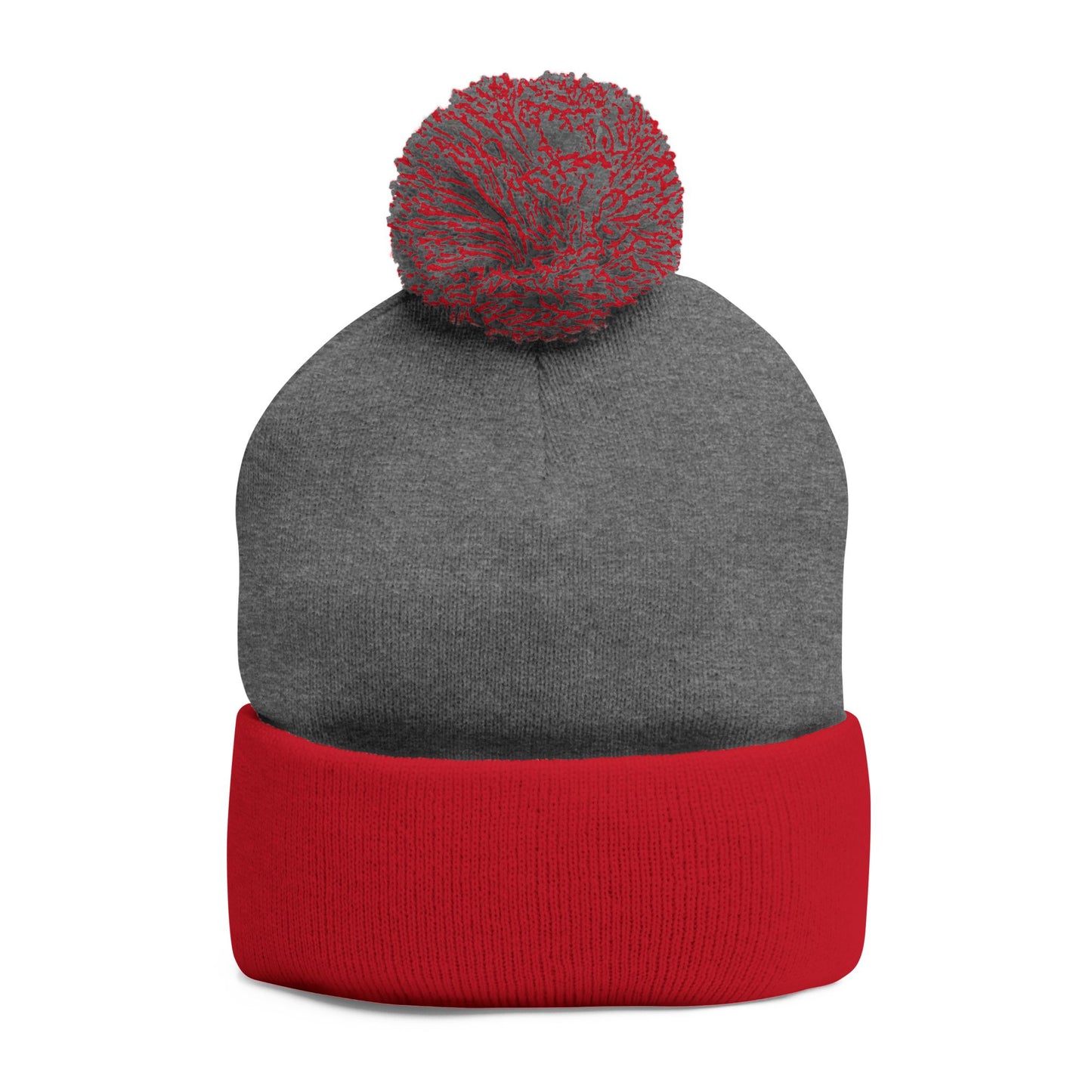 Premium Embroidered Pom-Pom Winter Beanie - Cozy Knit Cap for Ultimate Warmth & Style