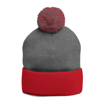 Premium Embroidered Pom-Pom Winter Beanie - Cozy Knit Cap for Ultimate Warmth & Style