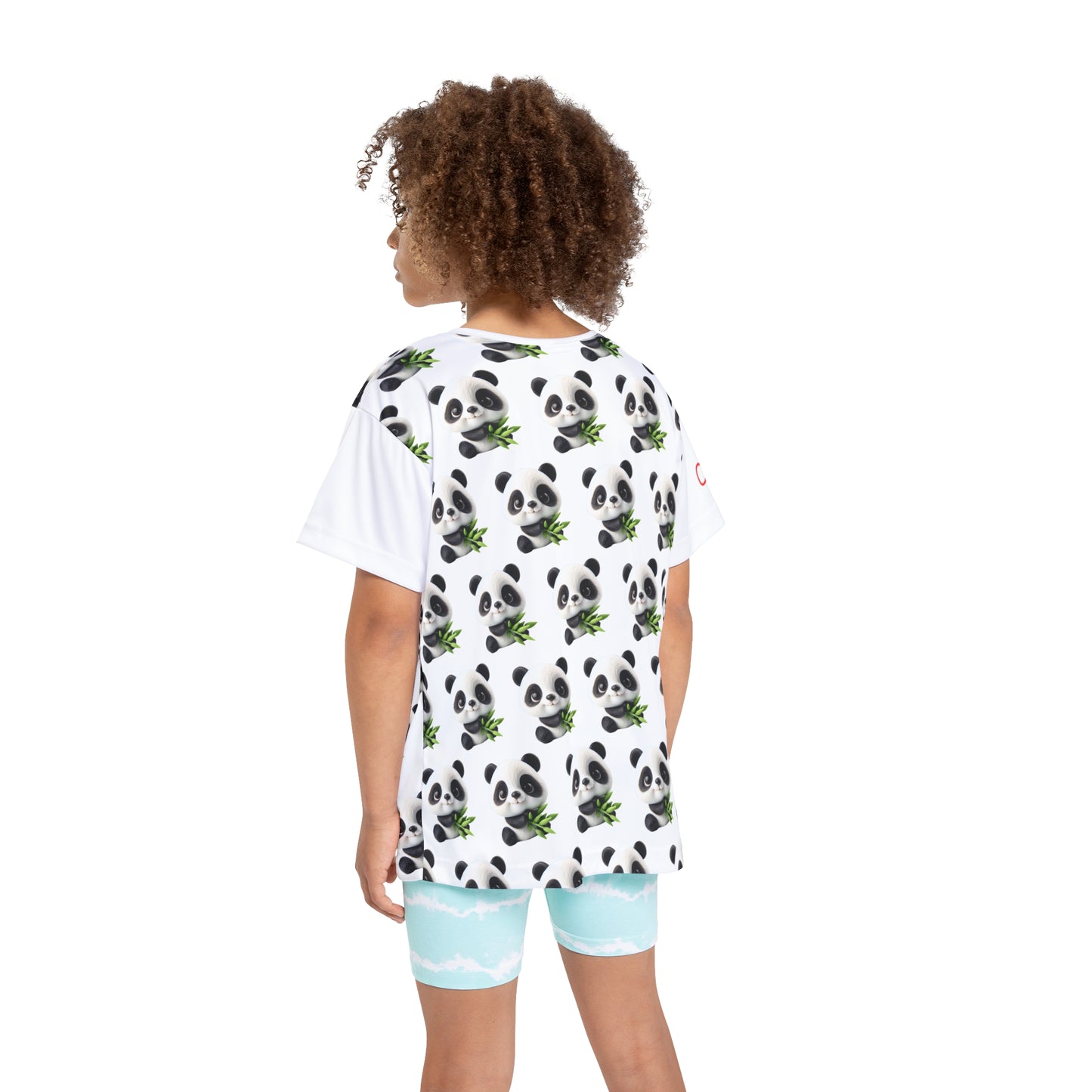 Panda Print Kids Sports Jersey - Adorable Athletic Tee for Playtime