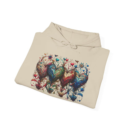 Love-Struck Hearts Hoodie - Ultra-Soft Unisex Comfort That Steals Hearts