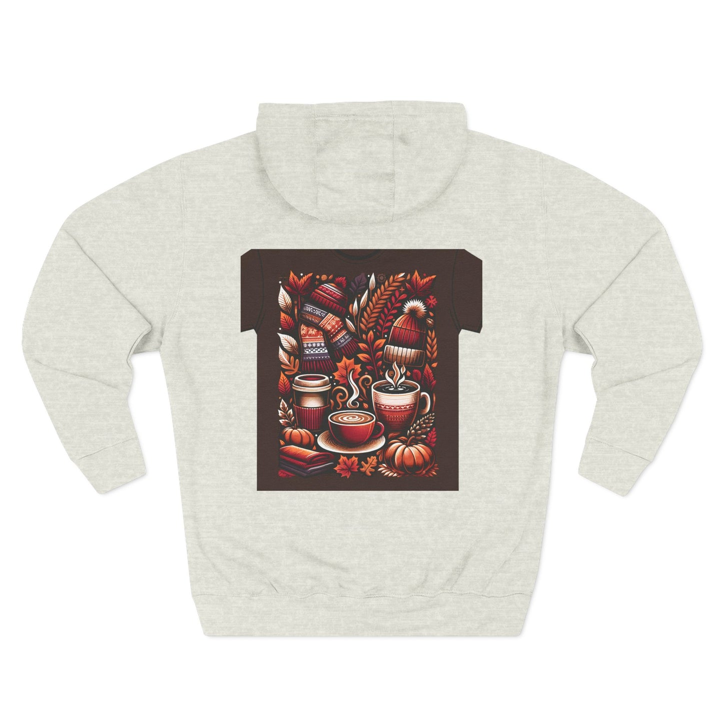 Ultimate Cozy Autumn Hoodie - Three-Panel Fleece Design Perfect for Fall & Thanksgiving