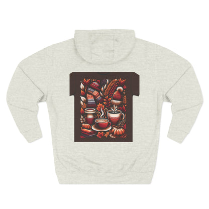 Ultimate Cozy Autumn Hoodie - Three-Panel Fleece Design Perfect for Fall & Thanksgiving