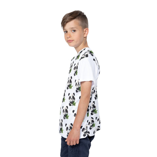 Panda Print Kids Sports Jersey - Adorable Athletic Tee for Playtime