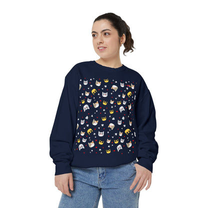 Adorable Cat Lover's Dream Sweatshirt - Ultra-Soft Garment-Dyed Comfort