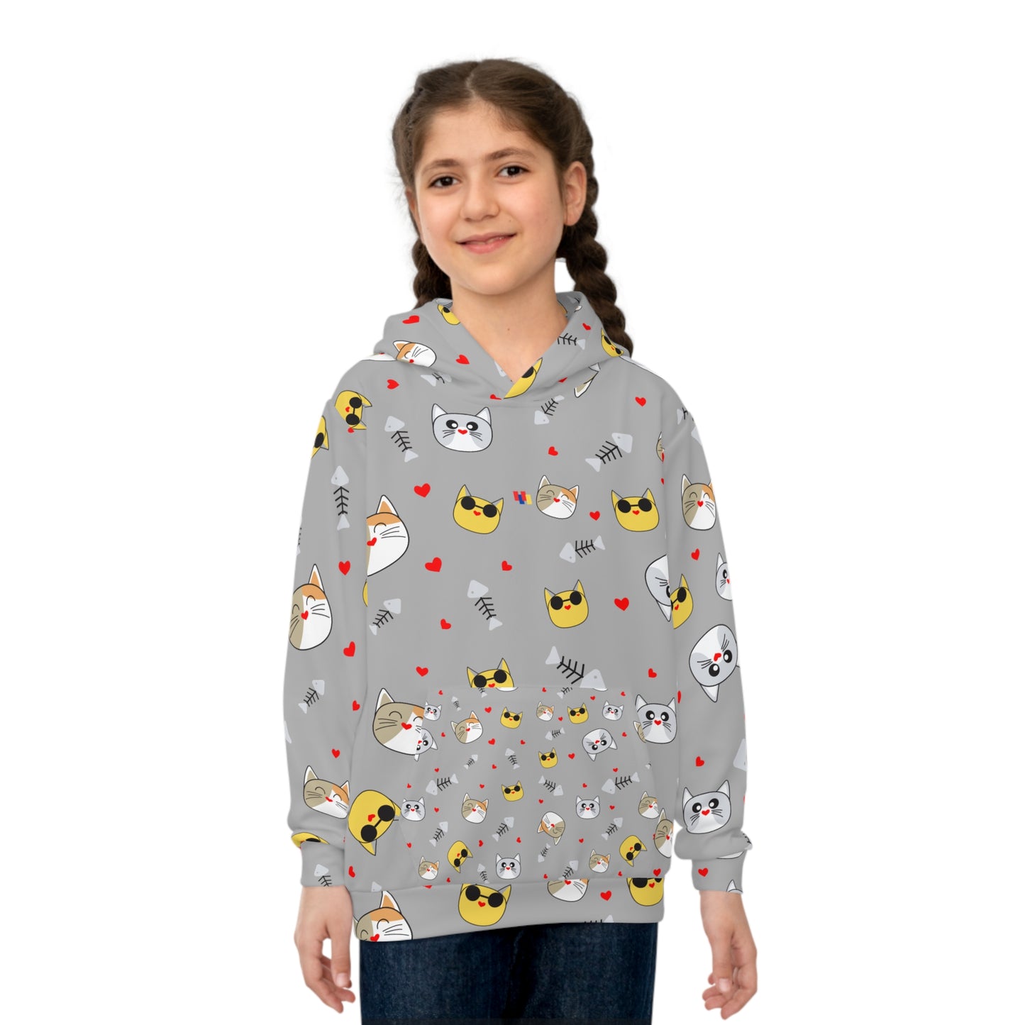 Vibrant Silver Kids Hoodie - Ultra-Soft Premium Cotton Pullover
