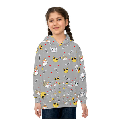 Vibrant Silver Kids Hoodie - Ultra-Soft Premium Cotton Pullover