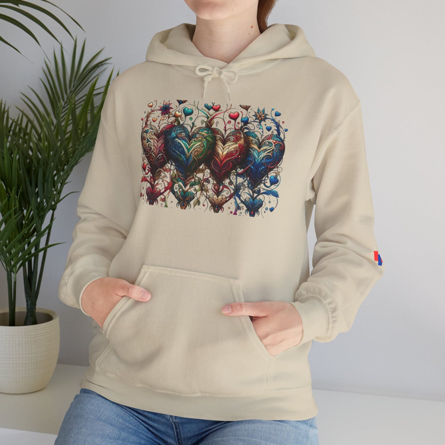 Love-Struck Hearts Hoodie - Ultra-Soft Unisex Comfort That Steals Hearts