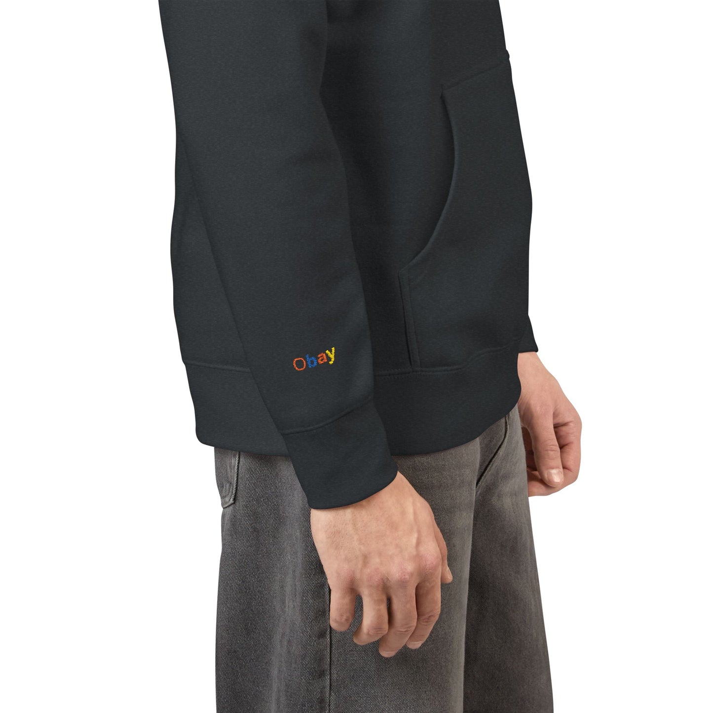 Obay Soft Peach Embroidered Fleece Hoodie | Cozy Unisex Layer for Spring Style & Everyday Comfort