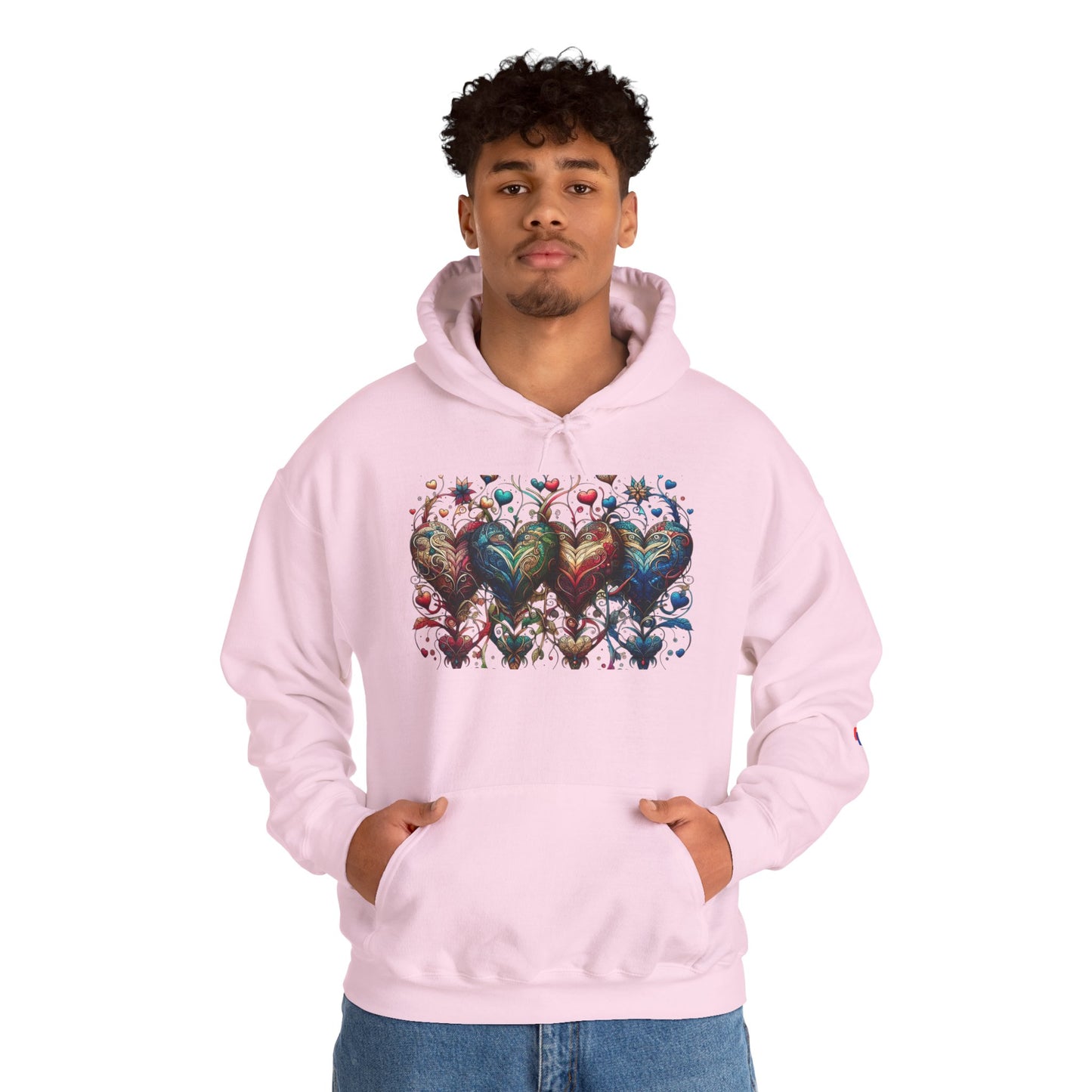 Love-Struck Hearts Hoodie - Ultra-Soft Unisex Comfort That Steals Hearts