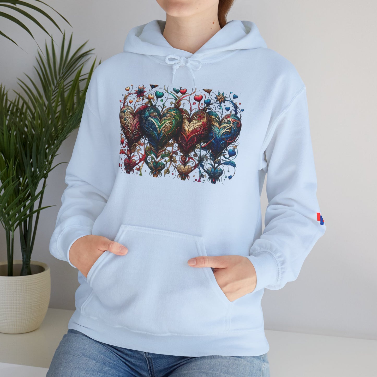 Love-Struck Hearts Hoodie - Ultra-Soft Unisex Comfort That Steals Hearts