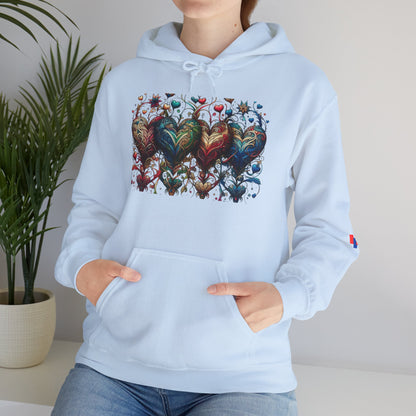 Love-Struck Hearts Hoodie - Ultra-Soft Unisex Comfort That Steals Hearts