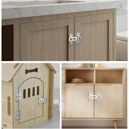 Premium Stainless Steel Barn Door Lock - 90°/180° Adjustable Security Latch