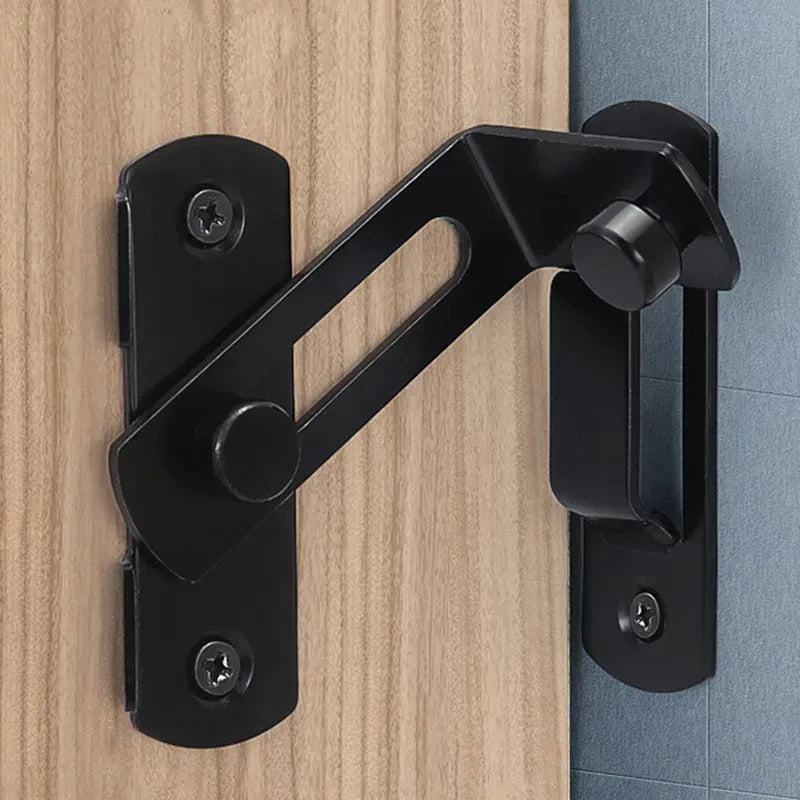 Premium Stainless Steel Barn Door Lock - 90°/180° Adjustable Security Latch