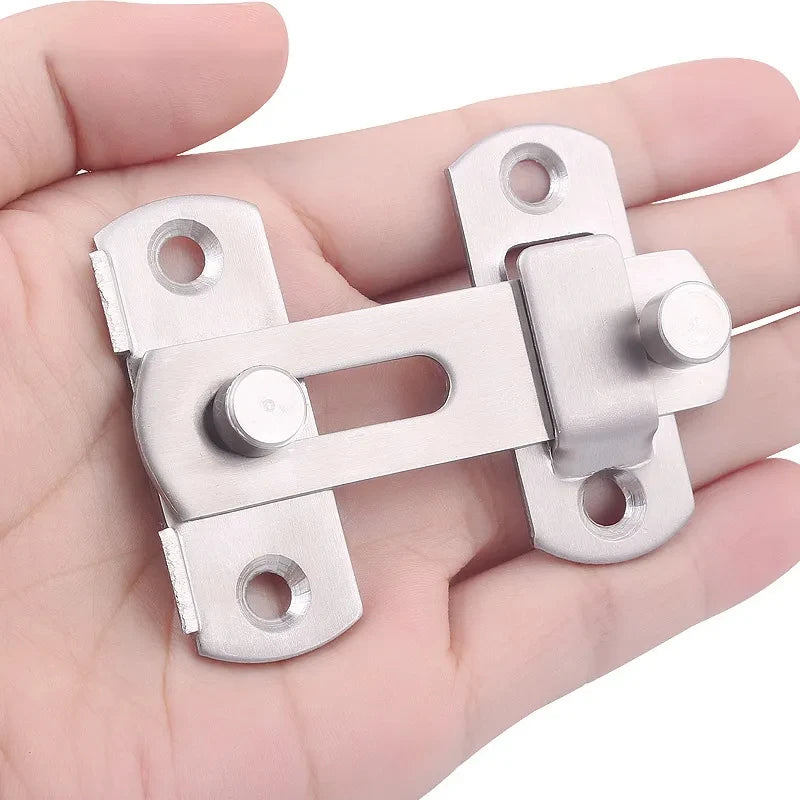 Premium Stainless Steel Barn Door Lock - 90°/180° Adjustable Security Latch