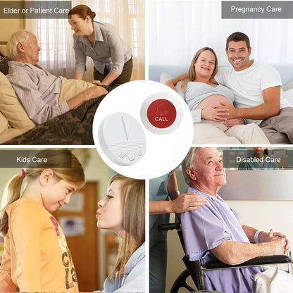 Ycall Wireless Emergency Pendant - SOS Call Button for Elderly & Handicapped